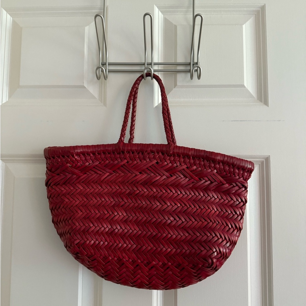 Dragon Diffusion Deep Red Woven Tote